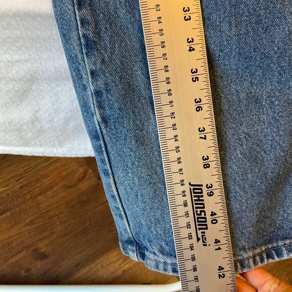 Wrangler Men Jeans size 36 x 32 Blue Mid Rise Regular Fit Straight Leg - Picture 3 of 11